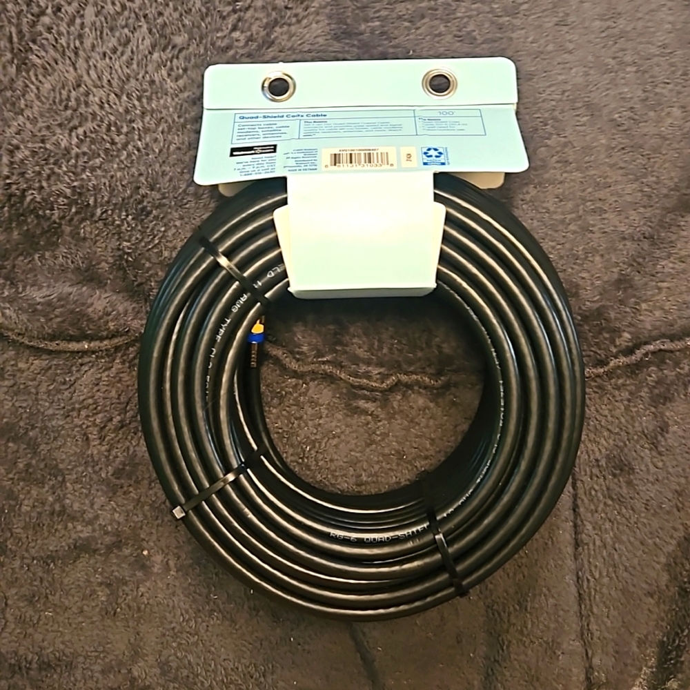 100 Feet Quad Shield Coax Cable - Picture 2 of 3